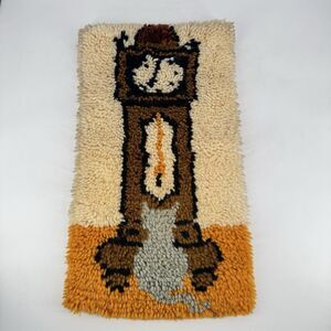 Vintage Handwoven Textile Wall Hanging Tapestry 22” x 12” Folk Art